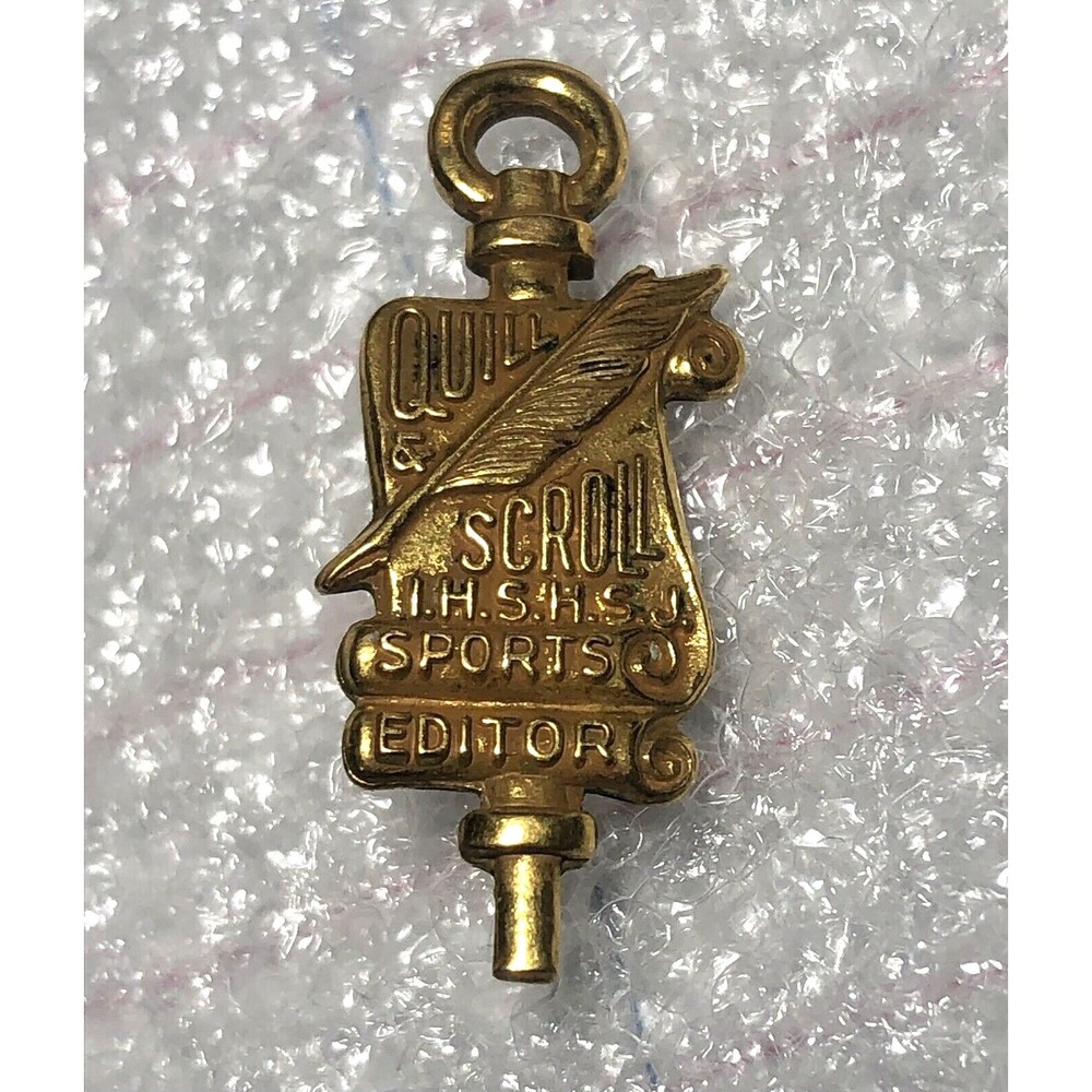 Sports Editor Quill & Scroll Pin Int'l Honorary Society HS Journalists 1/20-10K